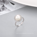 Open Ring and Earring Stud Pearl Jewelry Set